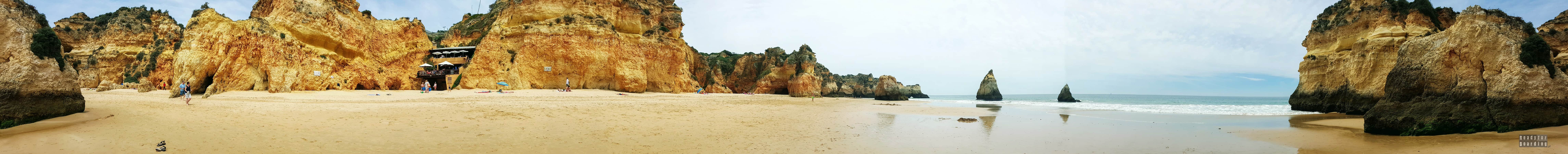 Panorama: Praia dos Três Irmãos, Algarve, Portugalia