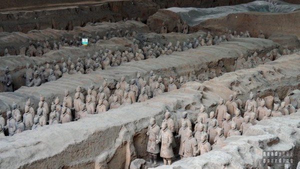 Soldiers standing in corridors, Terracotta Army, Xian, China