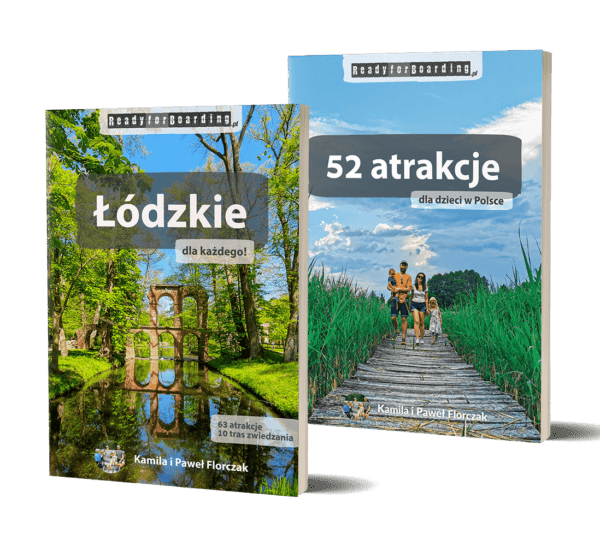 Zestaw książek “Łódzkie dla każdego!” + “52 atrakcje dla dzieci w Polsce”